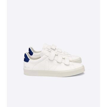 Veja RECIFE CHROMEFREE Men's Shoes White/Blue | NZ 200XYU